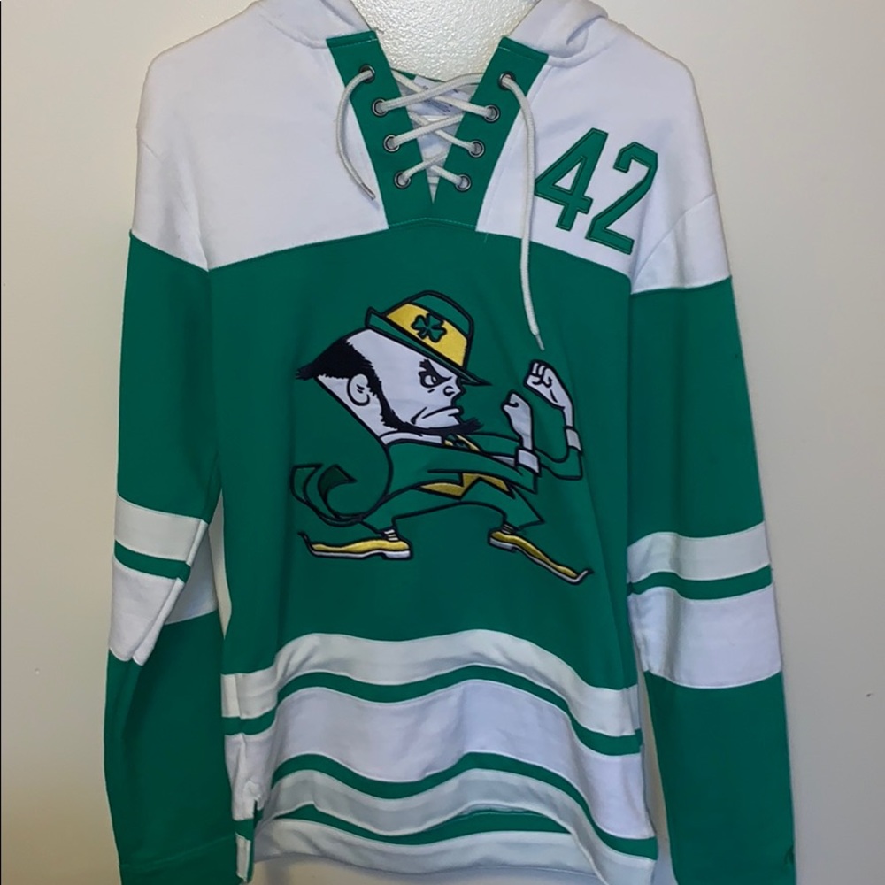 Notre dame champion hockey jersey